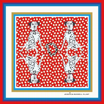 Jessica Russell Flint Design Print - D For Dalmatian In Red
