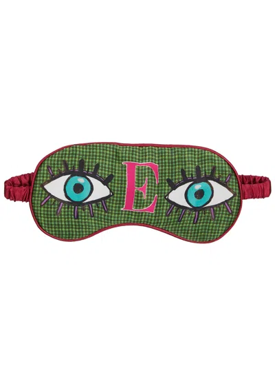 Jessica Russell Flint E Is For Eyes Silk Eye Mask In Green
