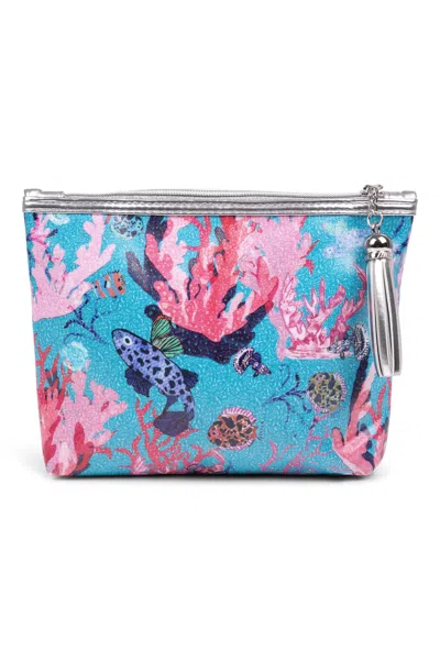 Jessica Russell Flint Green Classic Make-up Bag - Underwater Coral