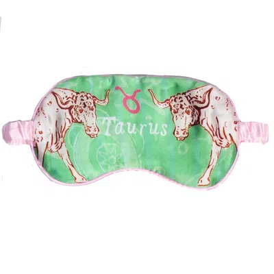 Jessica Russell Flint Green Silk Eye Mask Taurus