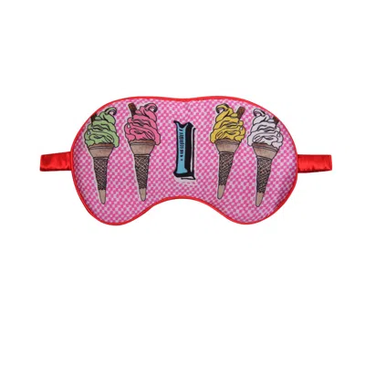 Jessica Russell Flint I For Ice Cream - Silk Eye Mask In White