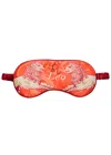 Jessica Russell Flint Leo Printed Silk-satin Eye Mask In Orange