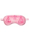 Jessica Russell Flint Libra Printed Silk-satin Eye Mask In Pink