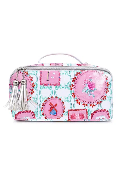 Jessica Russell Flint Pink Large Cosmetic Bag - The Hamptons