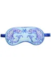 Jessica Russell Flint Pisces Printed Silk-satin Eye Mask In Blue
