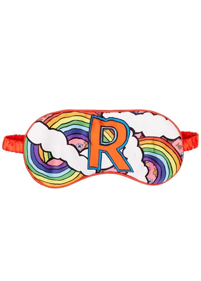 Jessica Russell Flint R Is For Rainbow Silk Eye Mask In Multi