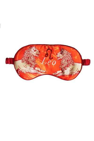Jessica Russell Flint Red Silk Eye Mask Leo