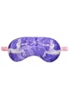 Jessica Russell Flint Sagittarius Printed Silk-satin Eye Mask In Purple