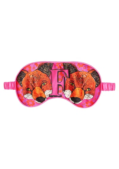 Jessica Russell Flint Silk Eye Mask / "f For Fox"