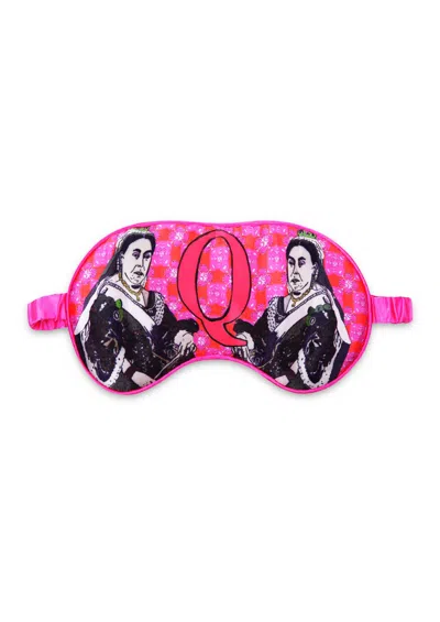 Jessica Russell Flint Silk Eye Mask / "q For Queen Vic"