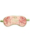 Jessica Russell Flint Virgo Printed Silk-satin Eye Mask In Green