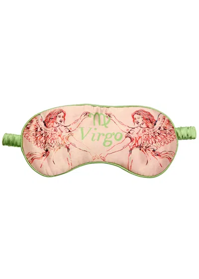 Jessica Russell Flint Virgo Printed Silk-satin Eye Mask In Multi