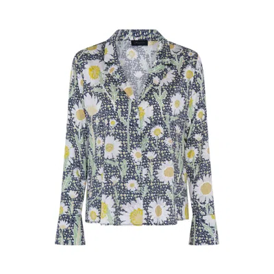 Jessica Russell Flint Women's Blazer Shirt - Daisies In Multi