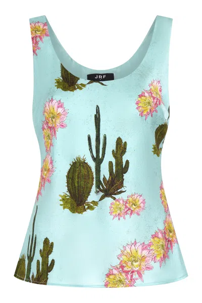 Jessica Russell Flint Women's Green Scoop Neck Top - Desert Drift