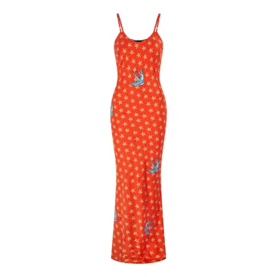 Jessica Russell Flint Women's Maxi Slip Dress - The Red Stars In Pink