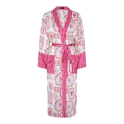 Jessica Russell Flint Women's Pink Long Robe - The Hamptons