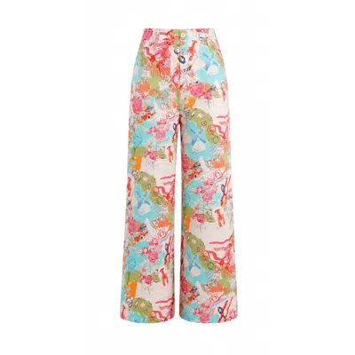 Jessica Russell Flint Women's Wide Leg Trousers - The Hamptons In White