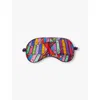 Jessica Russell Womens Flint X For Xylophone Silk Sleep Mask In Multi-coloured