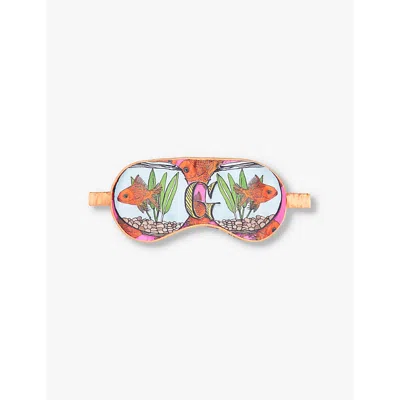 Jessica Russell Womens G For Goldfish Silk Slip Mask In Multi Colour