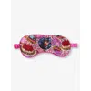 Jessica Russell Womens Multi-coloured C For Cake Patterned Silk Sleep Mask In Multi-coloured