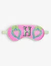 Jessica Russell Womens Multi-coloured H For Hearts Patterned Silk Sleep Mask In Multi-coloured