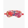 Jessica Russell J For Jelly Patterned Silk Sleep Mask In Multi-coloured
