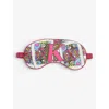 Jessica Russell Womens Multi-coloured K For King Patterned Silk Sleep Mask In Multi-coloured