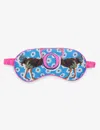Jessica Russell Womens Multi-coloured O For Ostrich Patterned Silk Sleep Mask In Multi-coloured