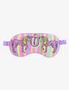 Jessica Russell Womens Multi-coloured U For Unicorn Printed Silk Sleep Mask In Multi-coloured