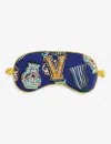 Jessica Russell Womens Multi-coloured V For Vase Patterned Silk Sleep Mask In Multi-coloured