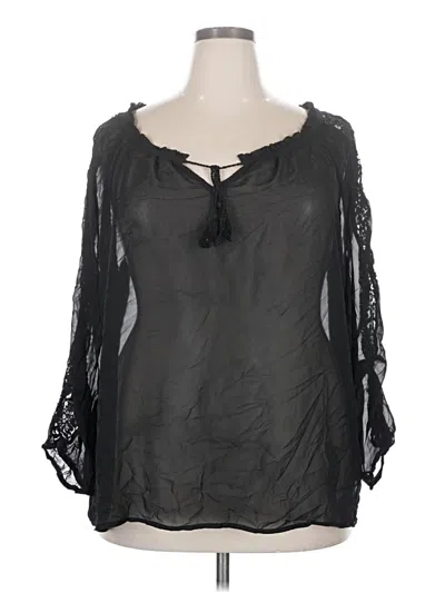 Pre-owned Jessica Simpson 3/4 Sleeve Blouse In Black