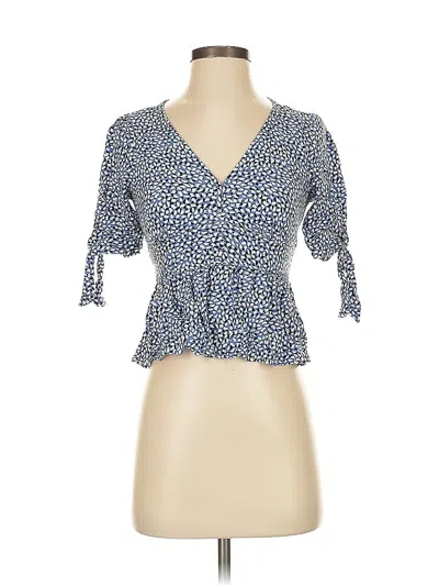 Pre-owned Jessica Simpson 3/4 Sleeve Blouse In Blue