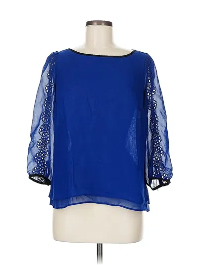 Pre-owned Jessica Simpson 3/4 Sleeve Blouse In Blue