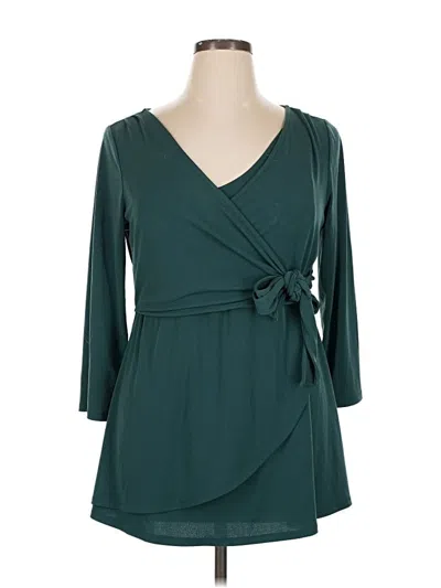 Pre-owned Jessica Simpson 3/4 Sleeve Blouse In Blue