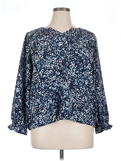 Pre-owned Jessica Simpson 3/4 Sleeve Blouse In Blue