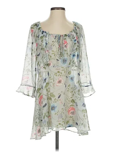 Pre-owned Jessica Simpson 3/4 Sleeve Blouse In Gray