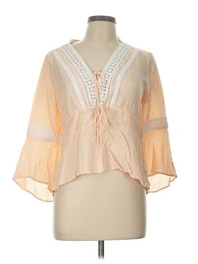 Pre-owned Jessica Simpson 3/4 Sleeve Blouse In Orange