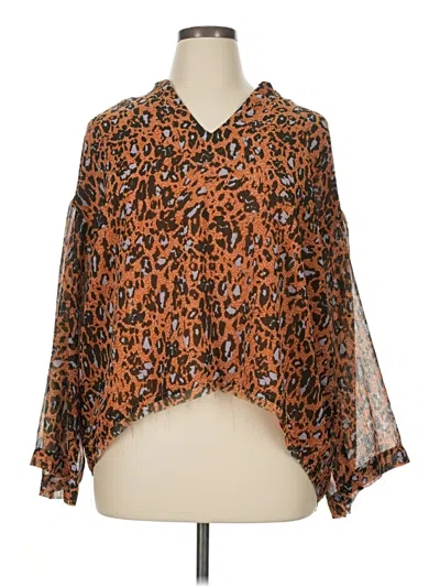 Jessica Simpson 3/4 Sleeve Blouse In Orange