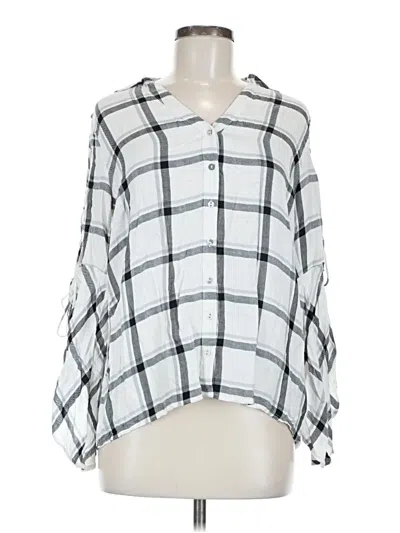 Pre-owned Jessica Simpson 3/4 Sleeve Blouse In Silver