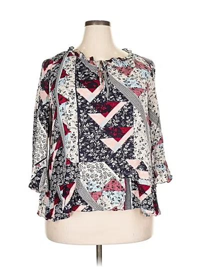 Pre-owned Jessica Simpson 3/4 Sleeve Blouse In White