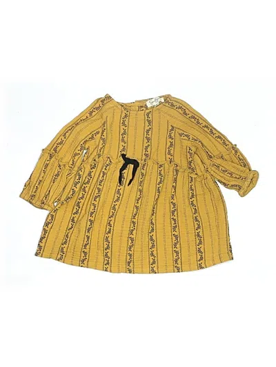 Pre-owned Jessica Simpson Kids' 3/4 Sleeve Blouse In Yellow