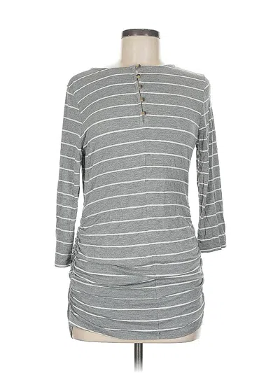 Pre-owned Jessica Simpson 3/4 Sleeve T-shirt In Gray