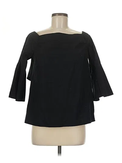 Pre-owned Jessica Simpson 3/4 Sleeve Top Black Off The Shoulder Neckline Tops