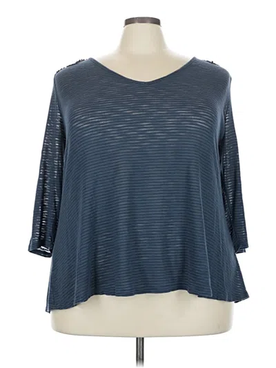 Pre-owned Jessica Simpson 3/4 Sleeve T-shirt In Blue