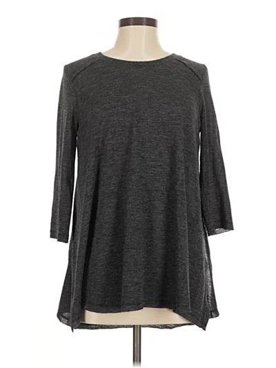 Pre-owned Jessica Simpson 3/4 Sleeve T-shirt In Gray