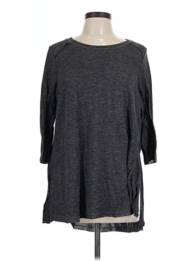 Pre-owned Jessica Simpson 3/4 Sleeve T-shirt In Gray