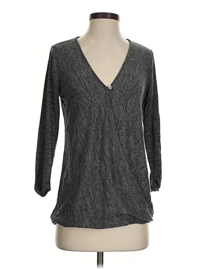 Pre-owned Jessica Simpson 3/4 Sleeve T-shirt In Gray