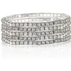Jessica Simpson 5-piece Rhinestone Bracelet Set In Silver