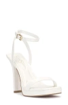 Jessica Simpson Adonia Ankle Strap Platform Sandal In Bright White Patent