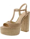 Jessica Simpson Ameeka Womens Faux Leather Snake Print Platform Sandals In Pink